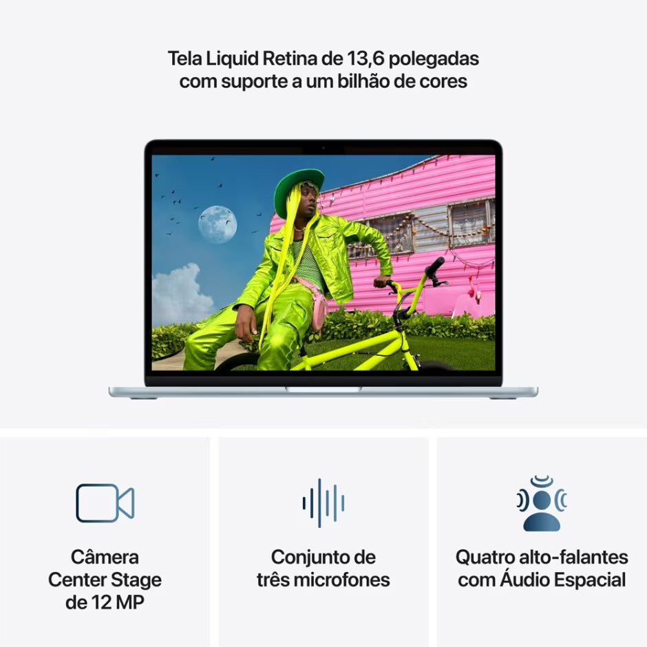 MacBook Air M5 de 13,6 Polegadas  - 24GB RAM, 1TB SSD - CPU de 10 núcleos e GPU de 10 núcleos