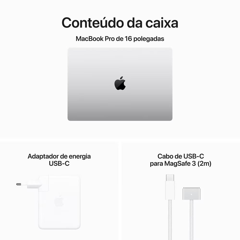 MacBook Pro M3 Max de 16,2 Polegadas, M3 Max  - 48GB RAM, 1TB SSD - CPU de 16 núcleos e GPU de 40 núcleos