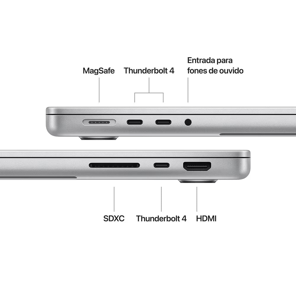 MacBook Pro M4 de 14,2 Polegadas  - 16GB RAM, 512 SSD - CPU de 10 núcleos e GPU de 10 núcleos