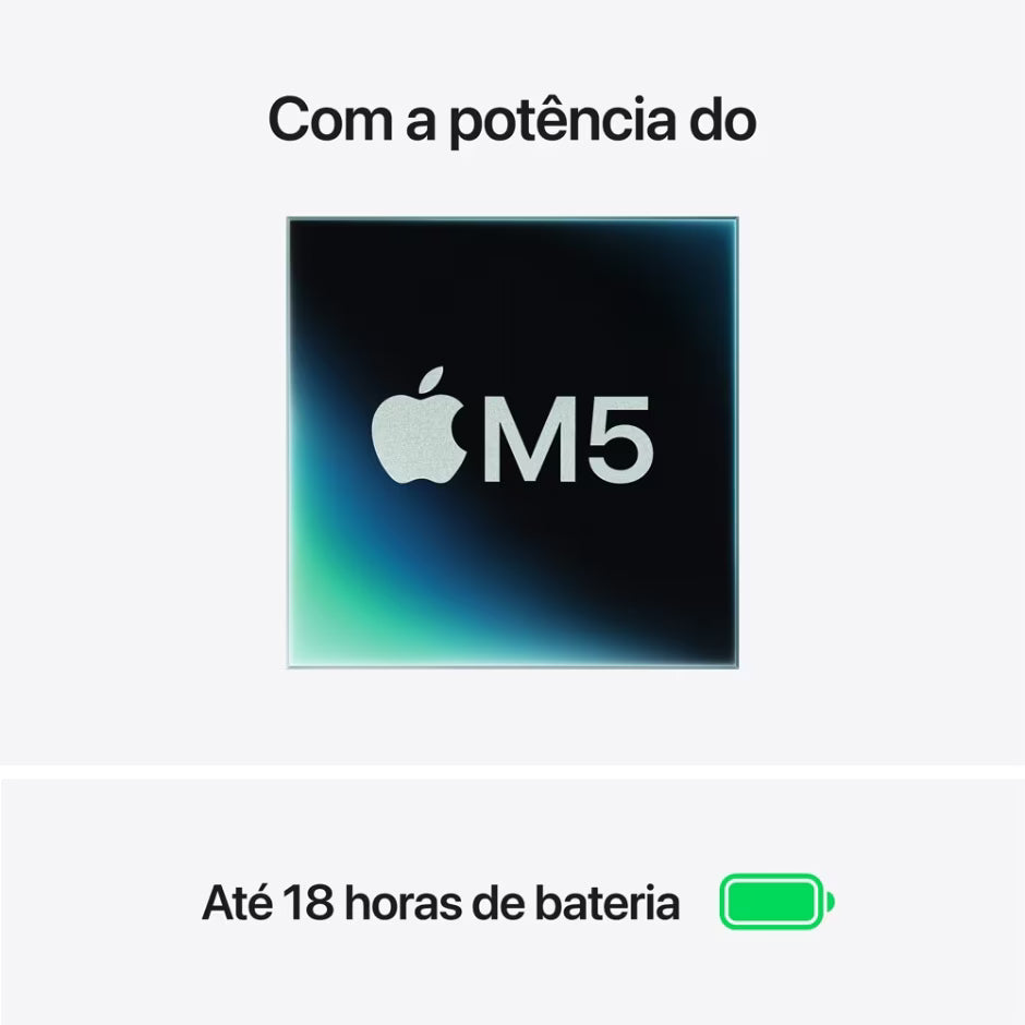 MacBook Air M5 de 13,6 Polegadas  - 24GB RAM, 1TB SSD - CPU de 10 núcleos e GPU de 10 núcleos