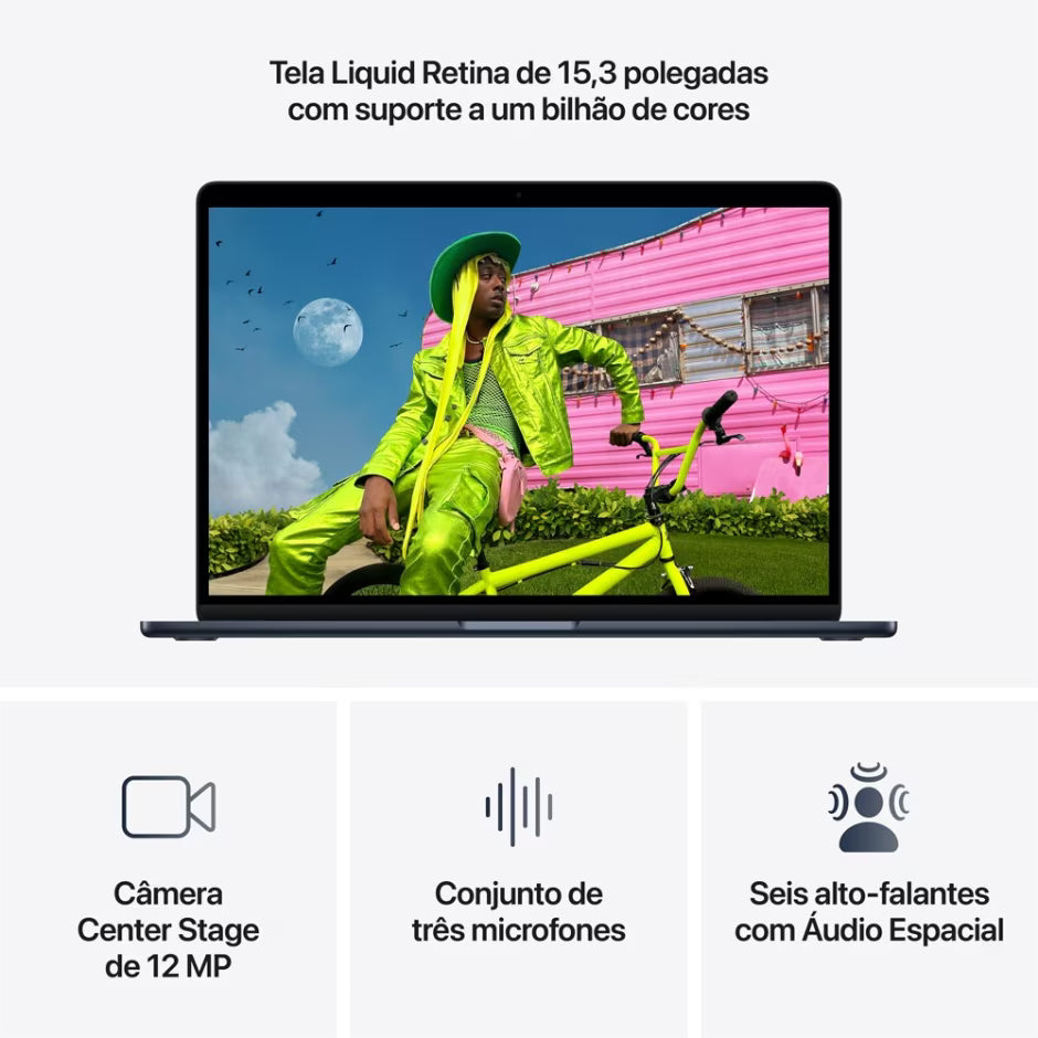MacBook Air M5 de 15,3 Polegadas  - 16GB RAM, 1TB SSD - CPU de 10 núcleos e GPU de 10 núcleos