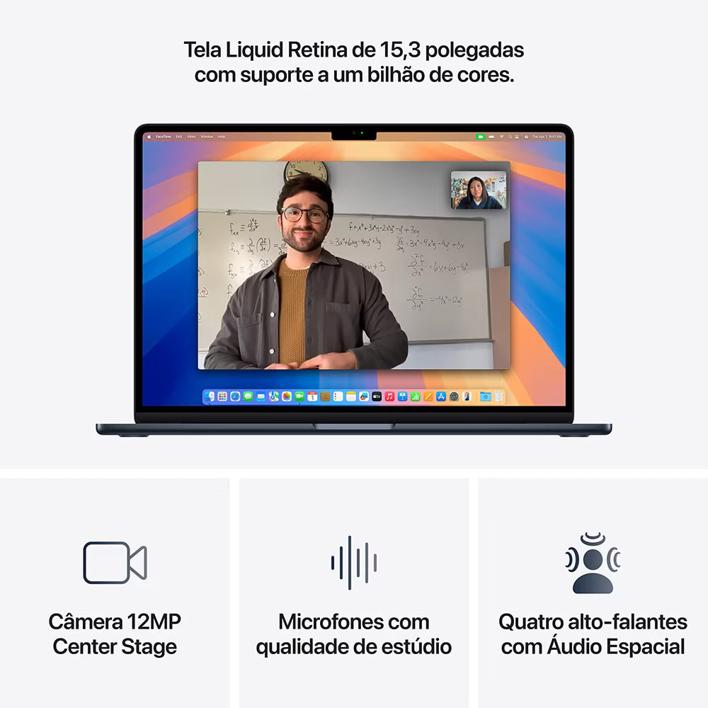 MacBook Air M4 de 15,3 Polegadas  - 16GB RAM, 512GB SSD - CPU de 10 núcleos e GPU de 10 núcleos