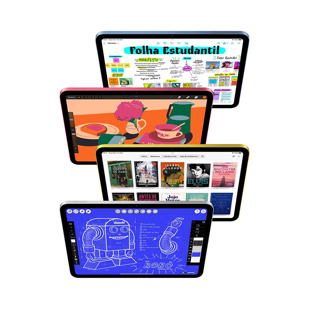 Apple iPad 11ª geração (chip A16), 512GB, Wi-Fi + Celular